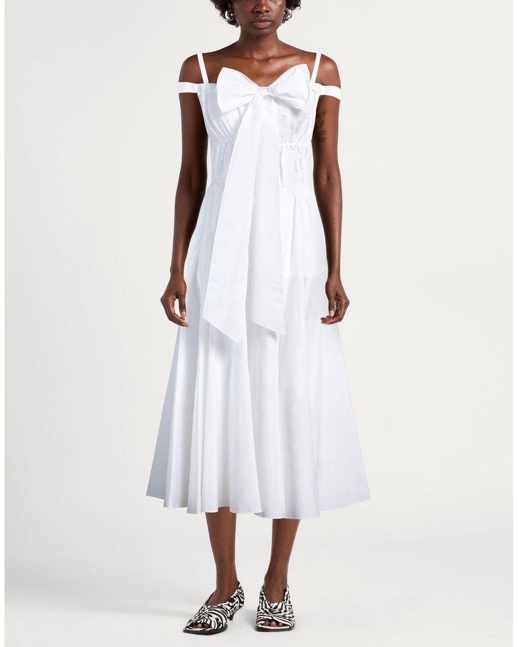 Patou White Maxi Dress Polyester