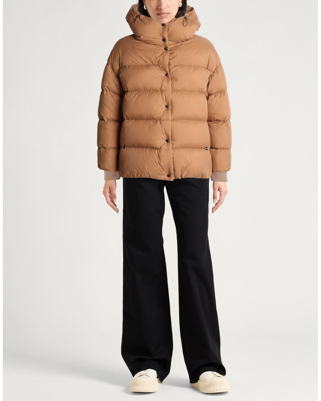 Herno Brown Camel Puffer Polyamide