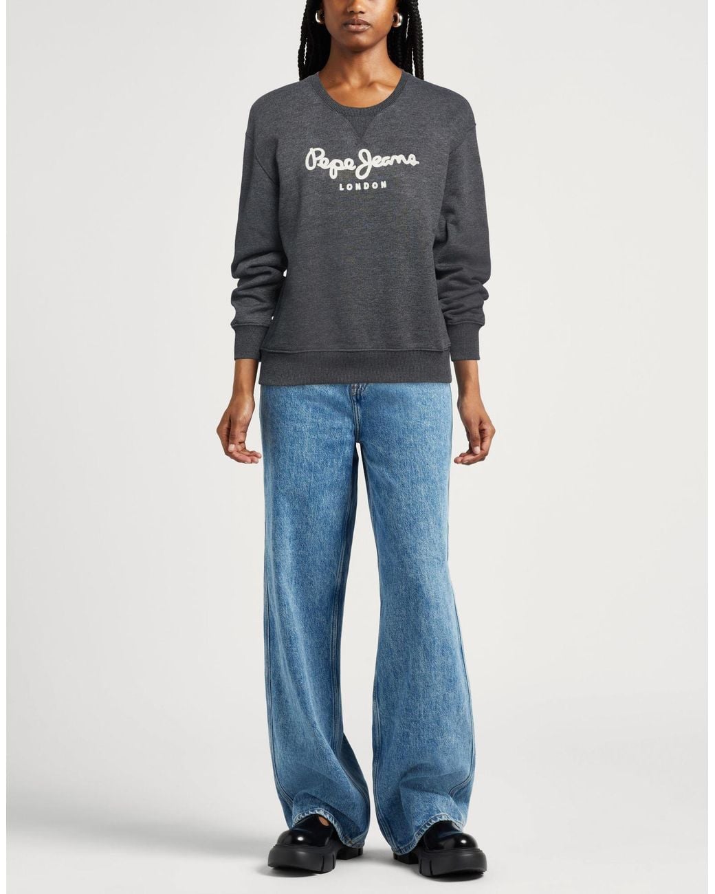 Pepe Jeans Gray Charcoal Sweatshirt Cotton, Polyester