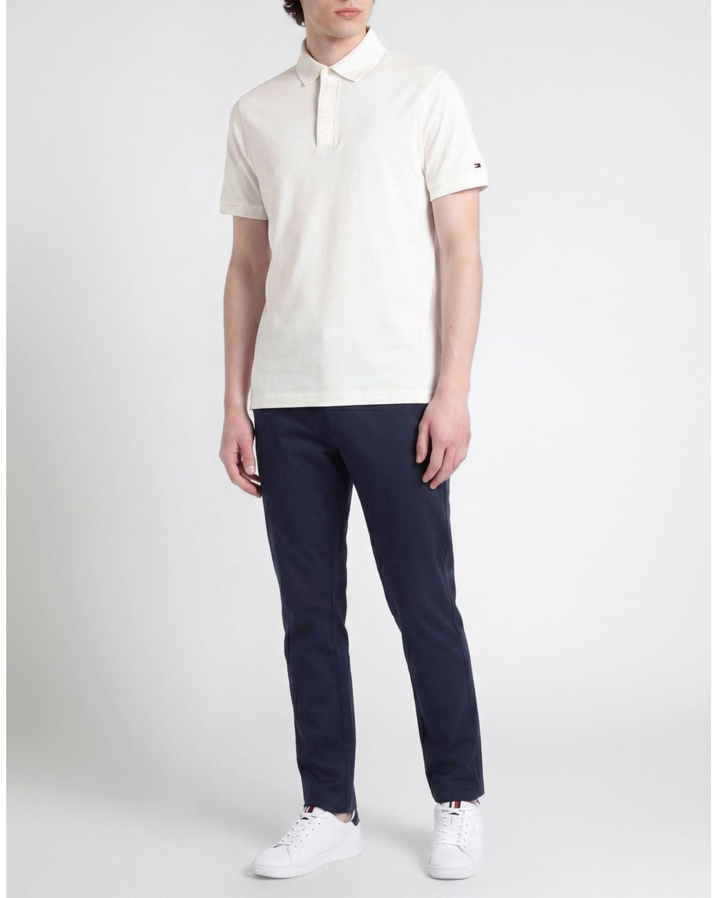 Tommy Hilfiger White Polo Shirt Cotton for men