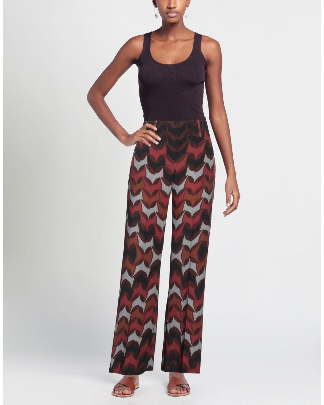 Biancoghiaccio Red Pants Polyester, Elastane