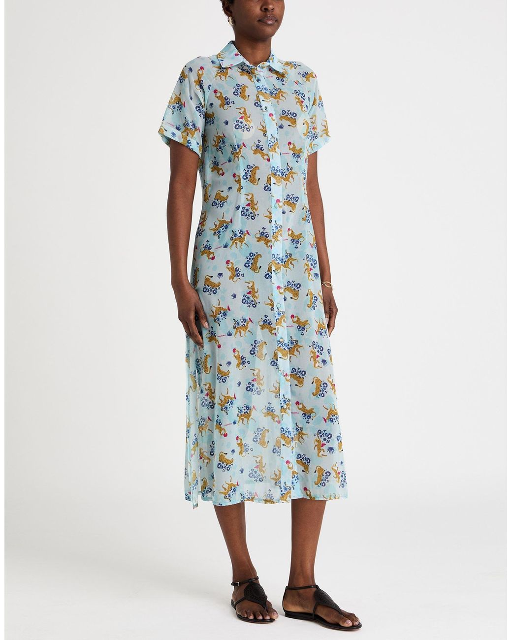 Fracomina Blue Midi-Kleid