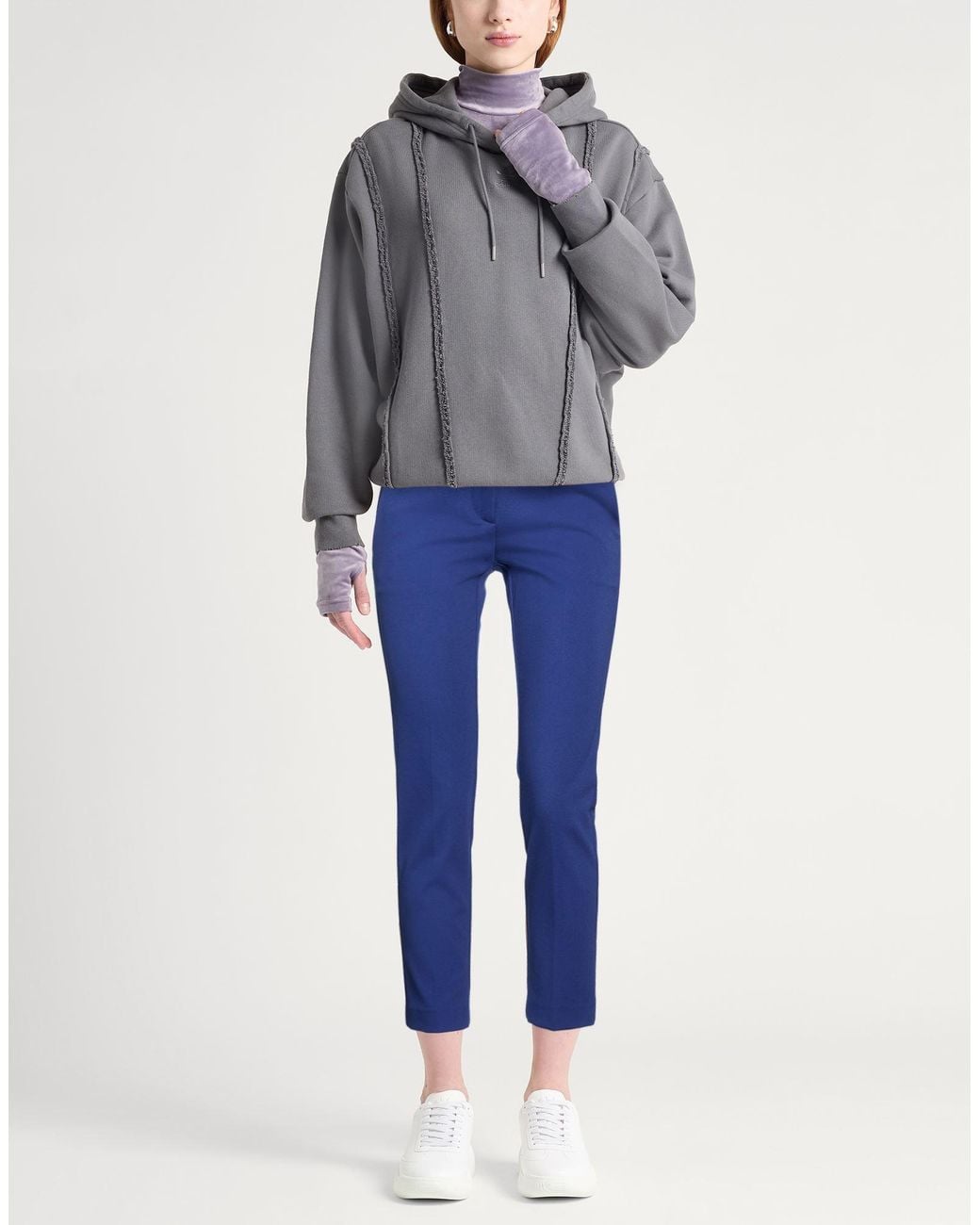 Pinko Blue Pants Viscose, Nylon, Elastane