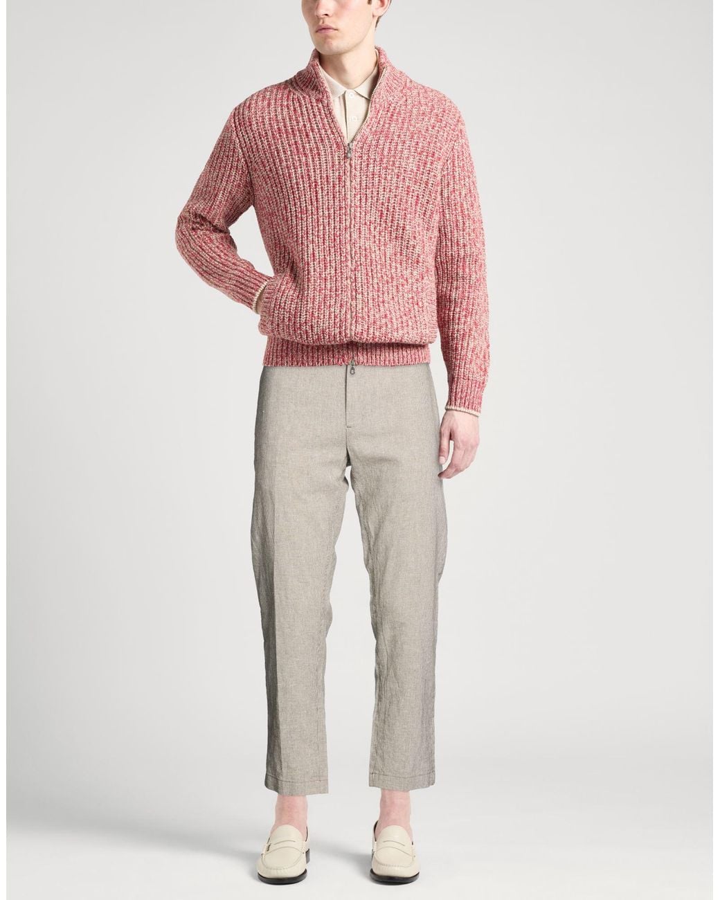 Siviglia Gray Pants Cotton, Linen, Polyester, Elastane for men