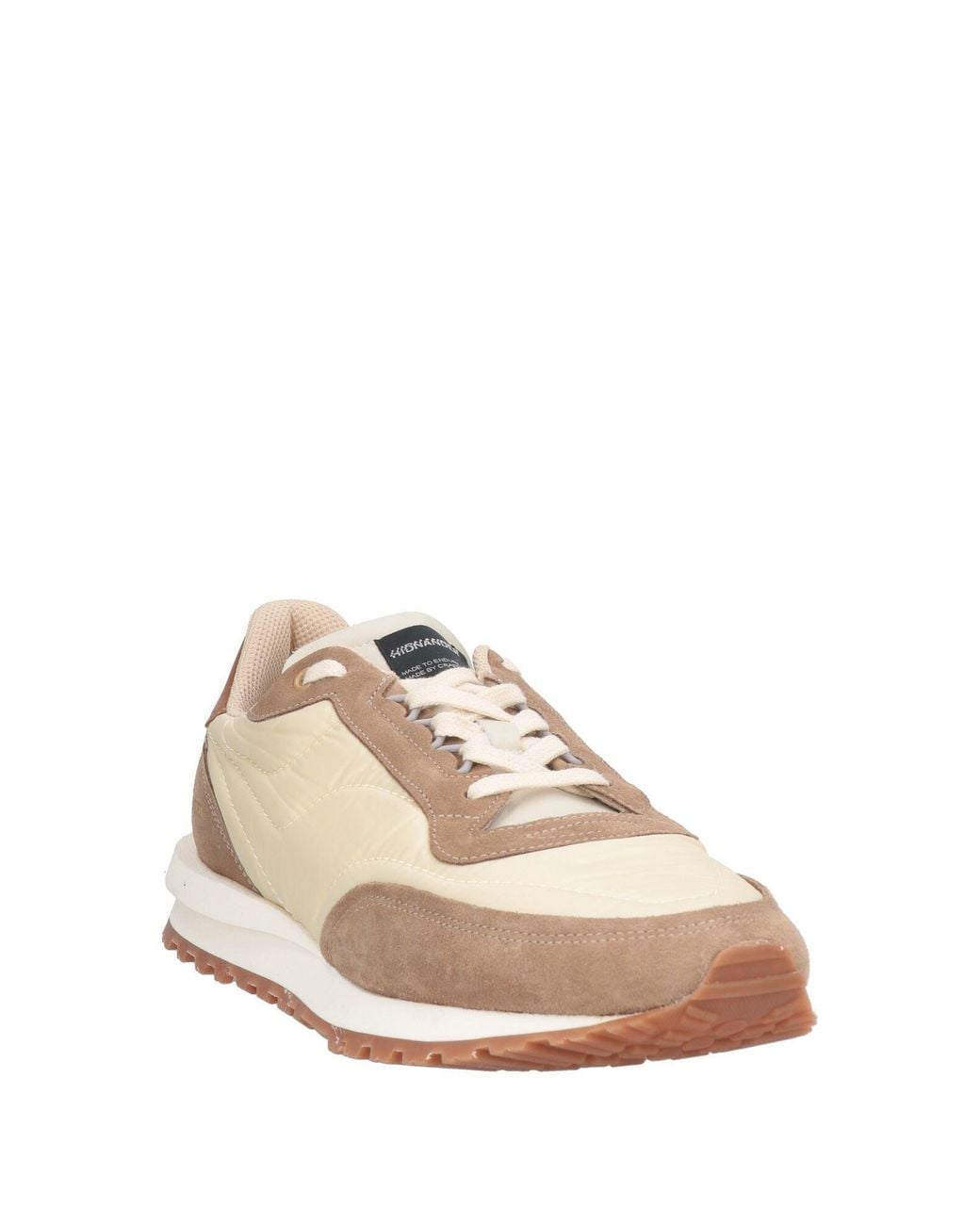 HIDNANDER Natural Sneakers Leather, Textile Fibers for men