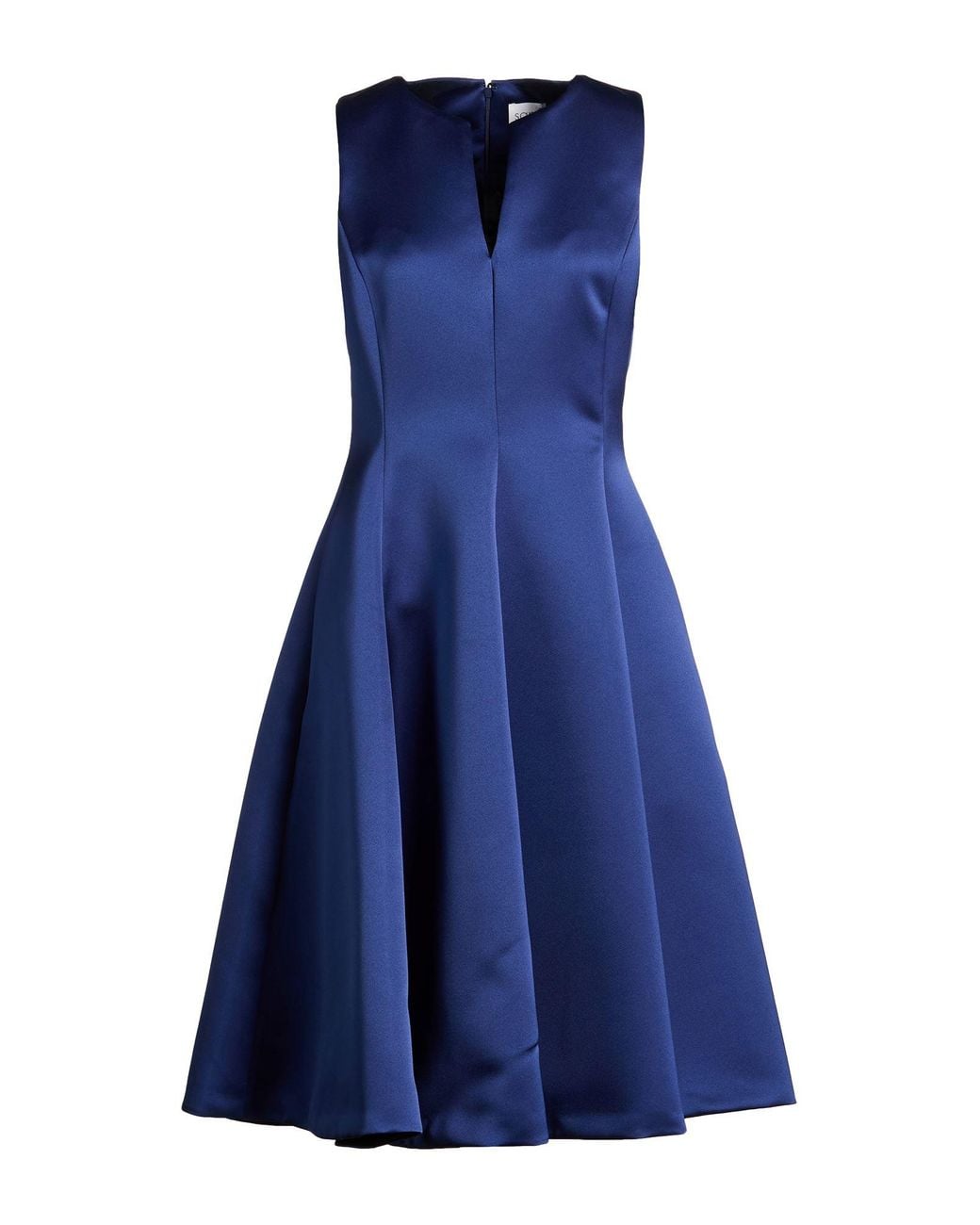Sara Roka Blue Midi Dress Polyester