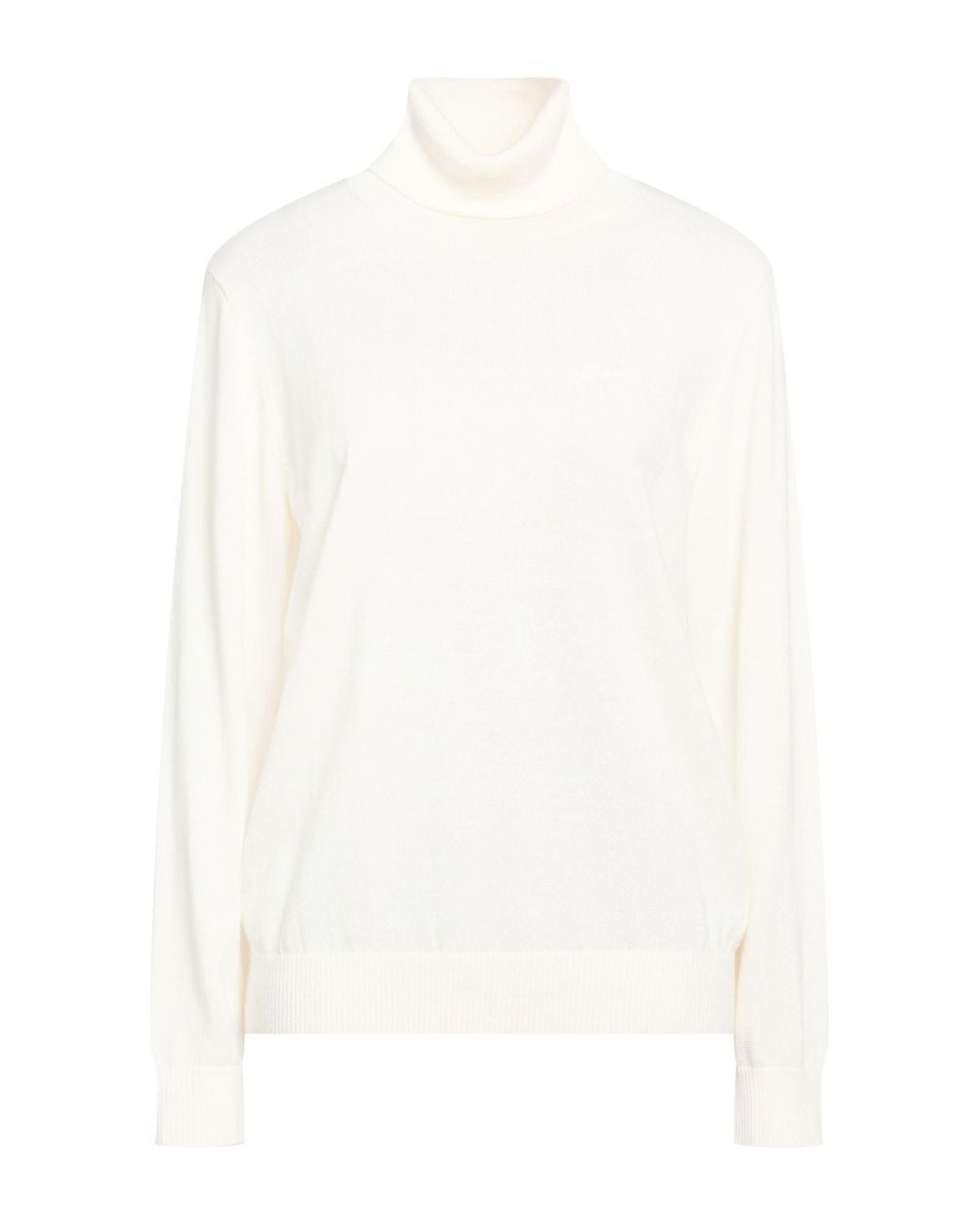 ARMANI EXCHANGE White Ivory Turtleneck Acrylic, Virgin Wool, Polyamide, Elastane