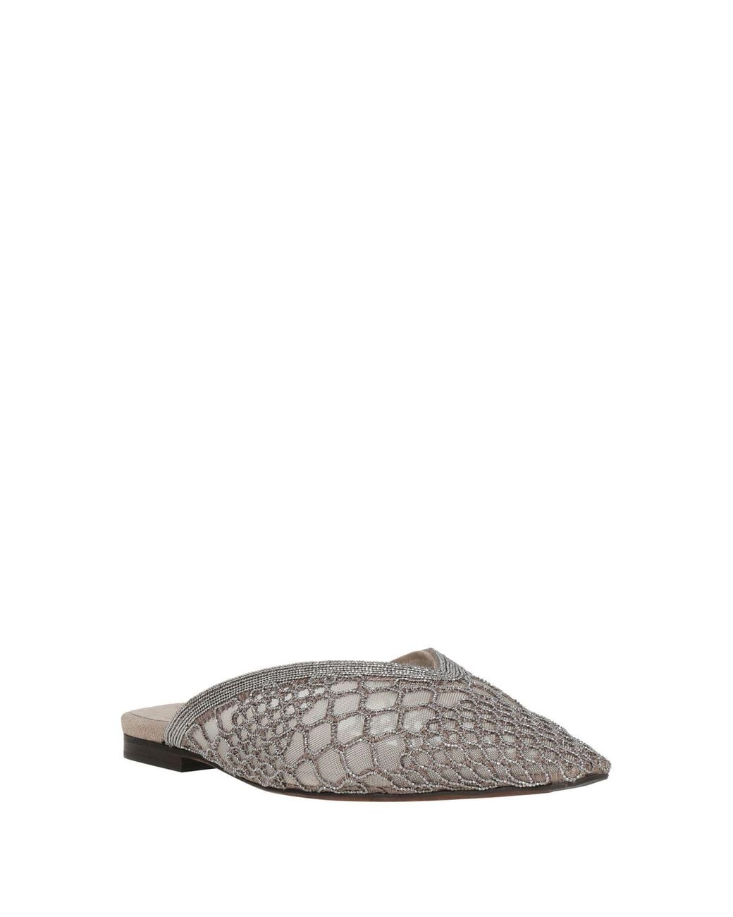 Brunello Cucinelli White Mules & Clogs