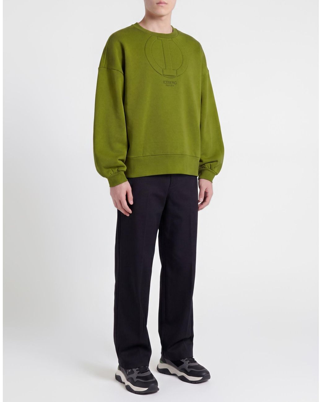 Iceberg Green Sweatshirt Cotton for men
