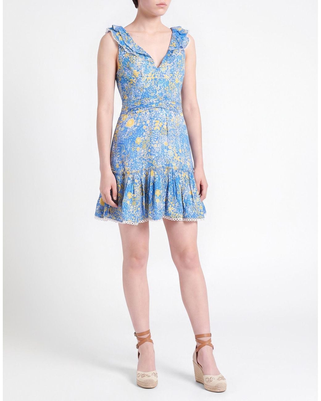 Poupette Blue Light Mini Dress Viscose