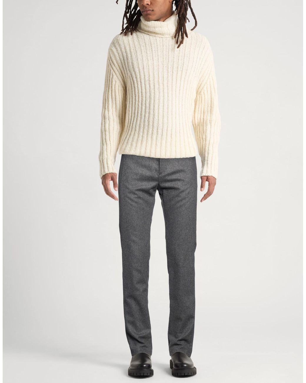 Paul & Shark Gray Pants Wool, Polyester, Nylon for men