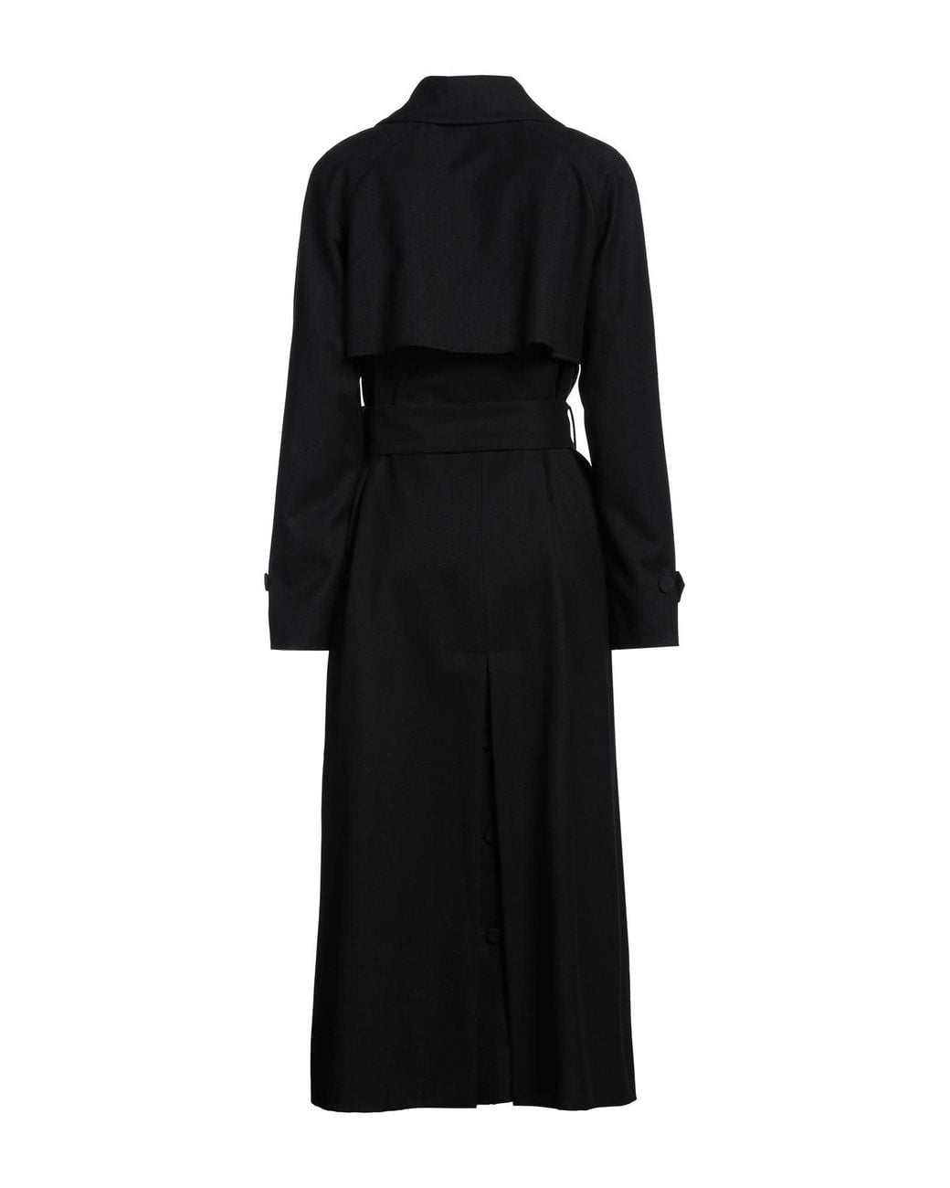 Lardini Black Coat Wool, Cotton
