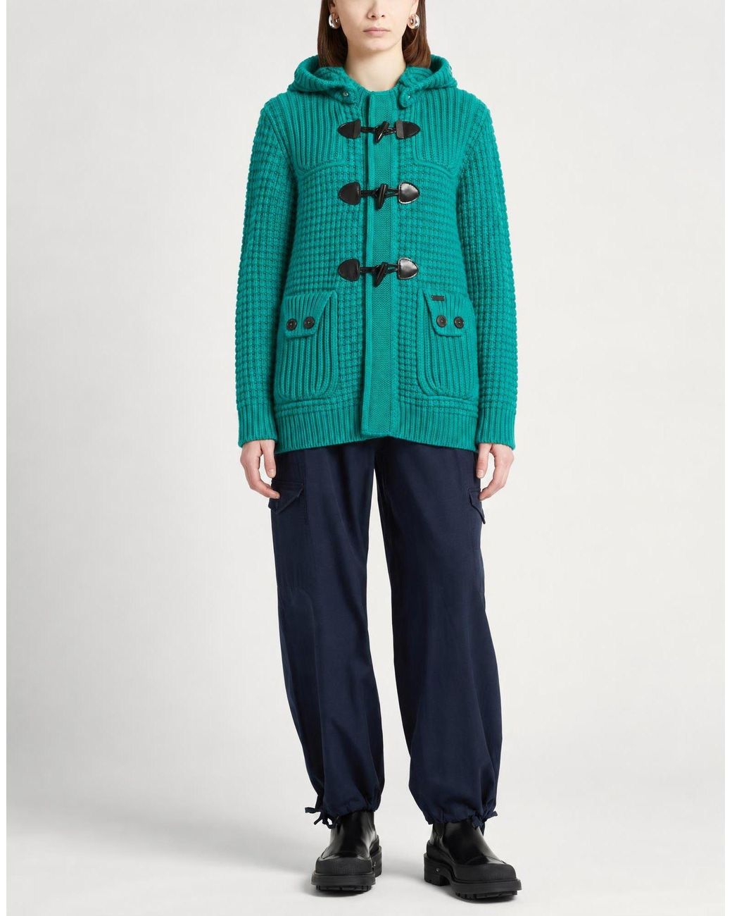 Bark Green Coat Wool, Polyamide