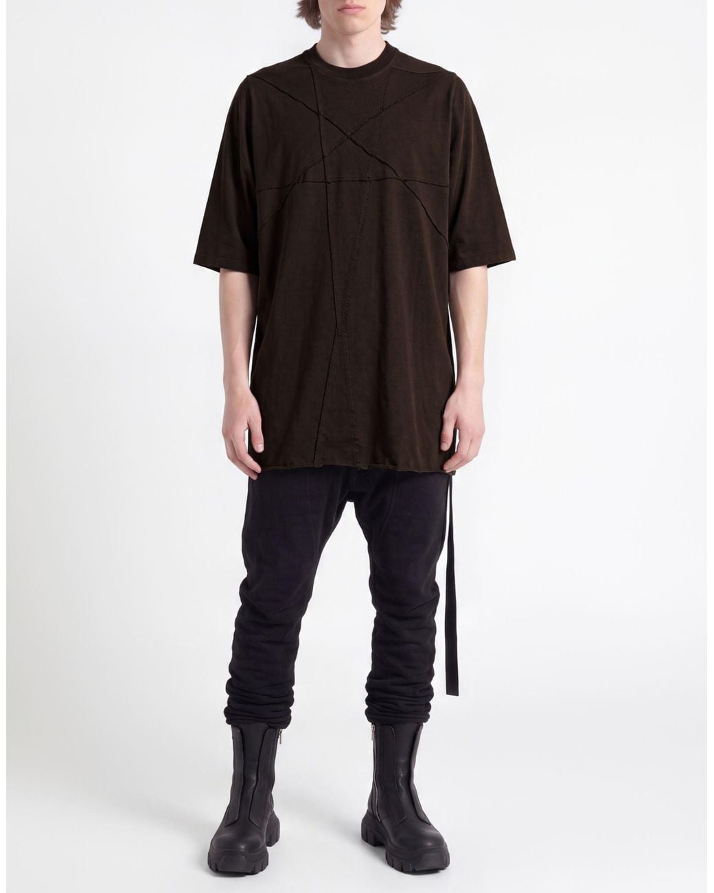 Rick Owens Black Dark T-Shirt Cotton for men