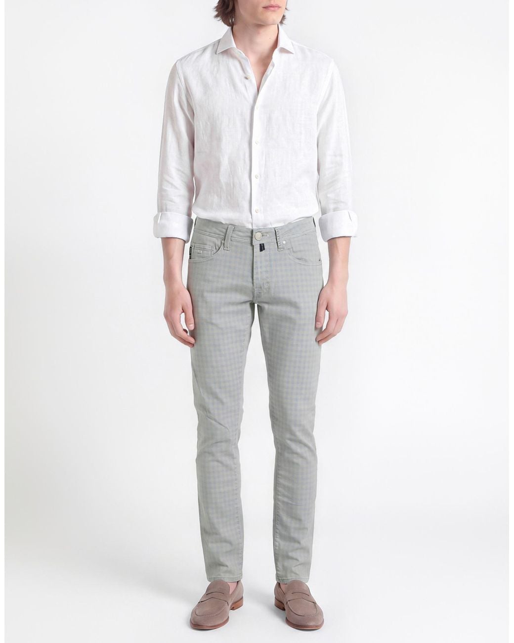 Tramarossa Gray Pants Cotton, Polyester, Elastane for men