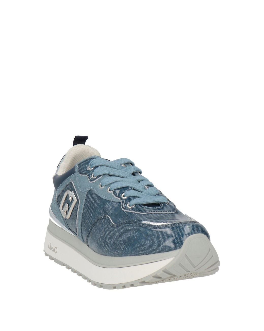 Liu Jo Blue Sneakers Leather, Textile Fibers, Plastic