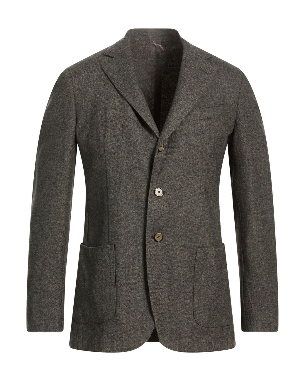 Santaniello Black Blazer Wool, Polyester for men
