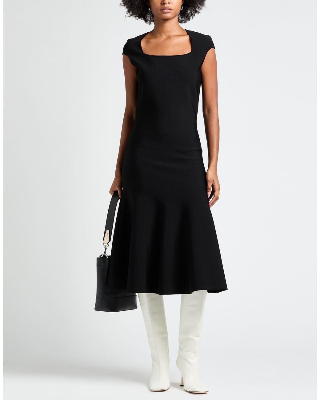 McQueen Black Midi Dresses
