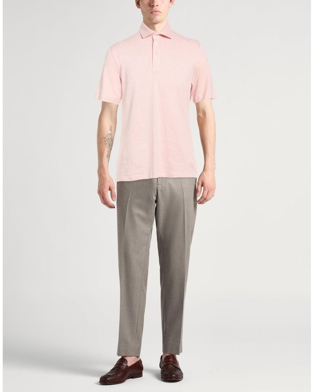Brunello Cucinelli Pink Polo Shirts for men