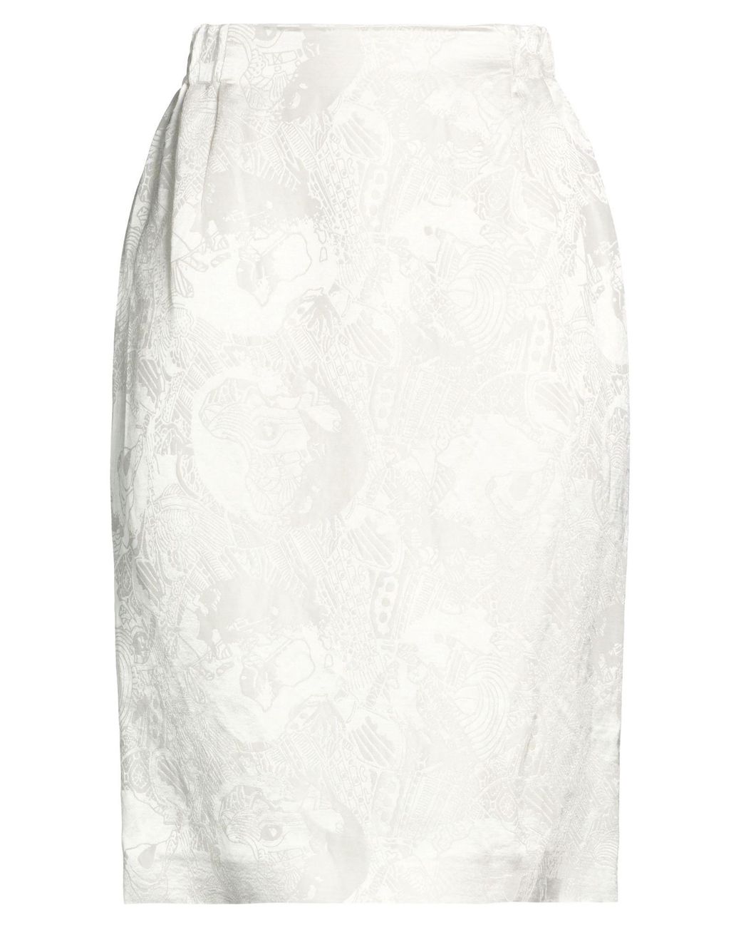 Vivienne Westwood White Midi Skirt Linen, Viscose