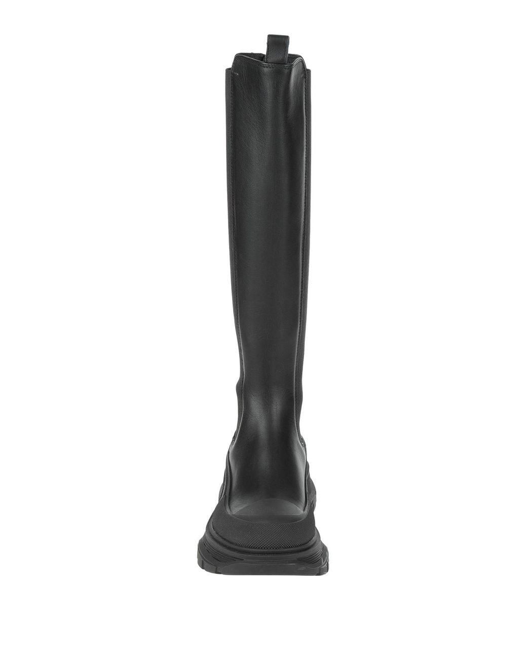 McQueen Black Boot Soft Leather, Rubber