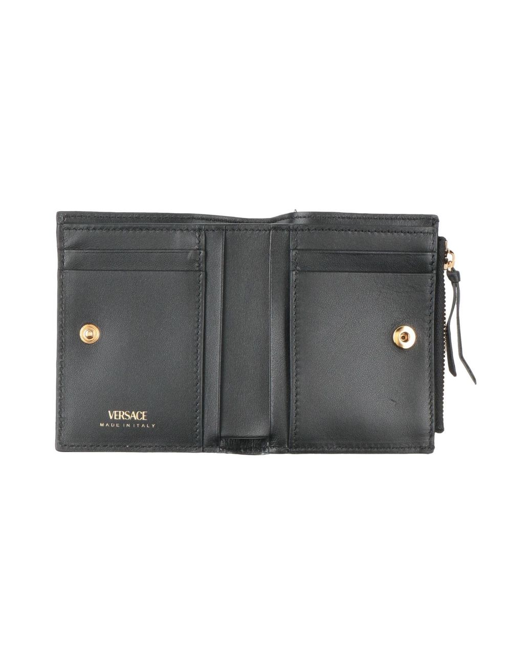 Versace Gray Wallet Leather