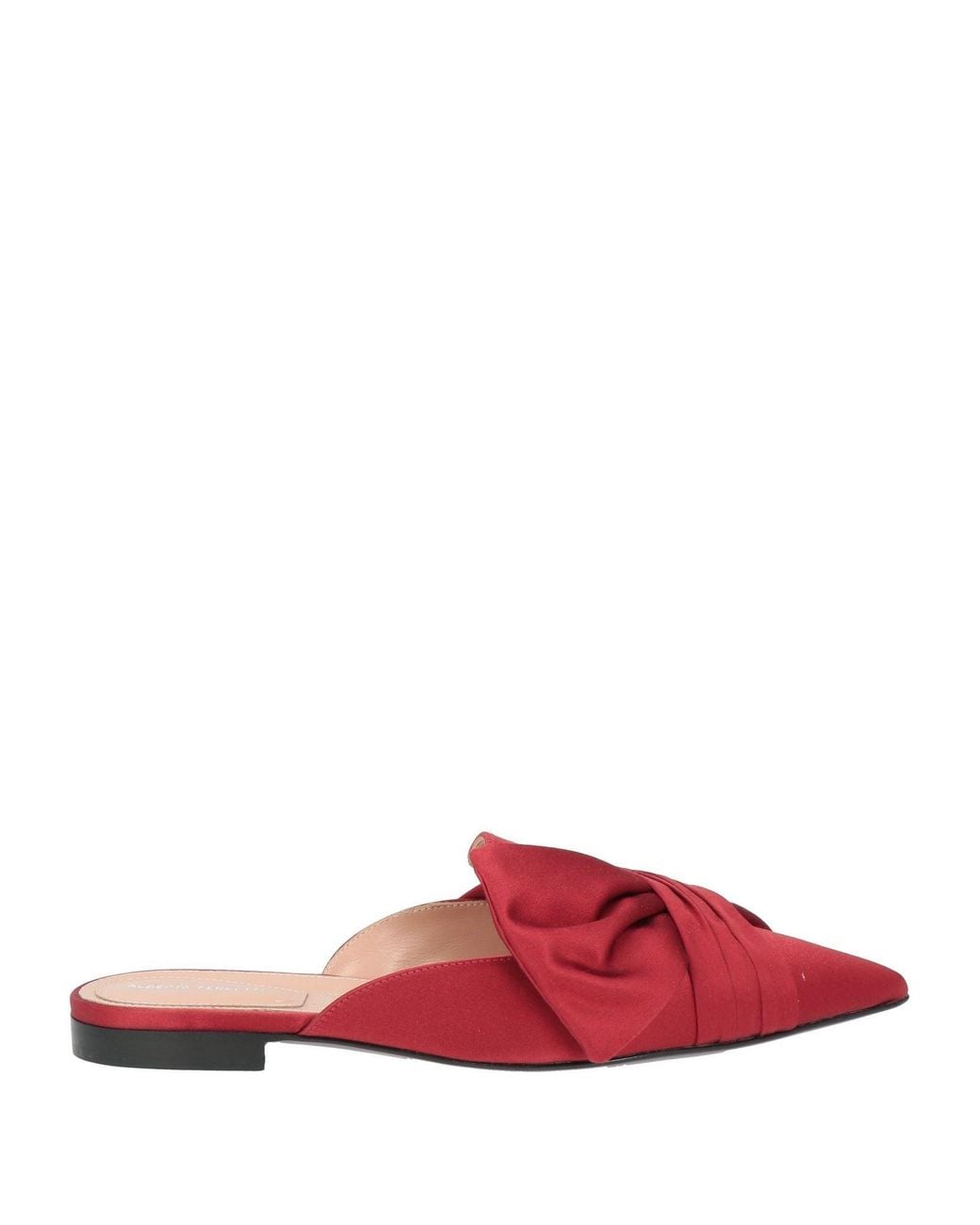 Alberta Ferretti Red Mules & Clogs Textile Fibers
