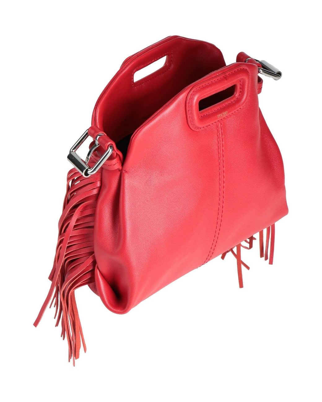 Maje Red Handbag Sheepskin
