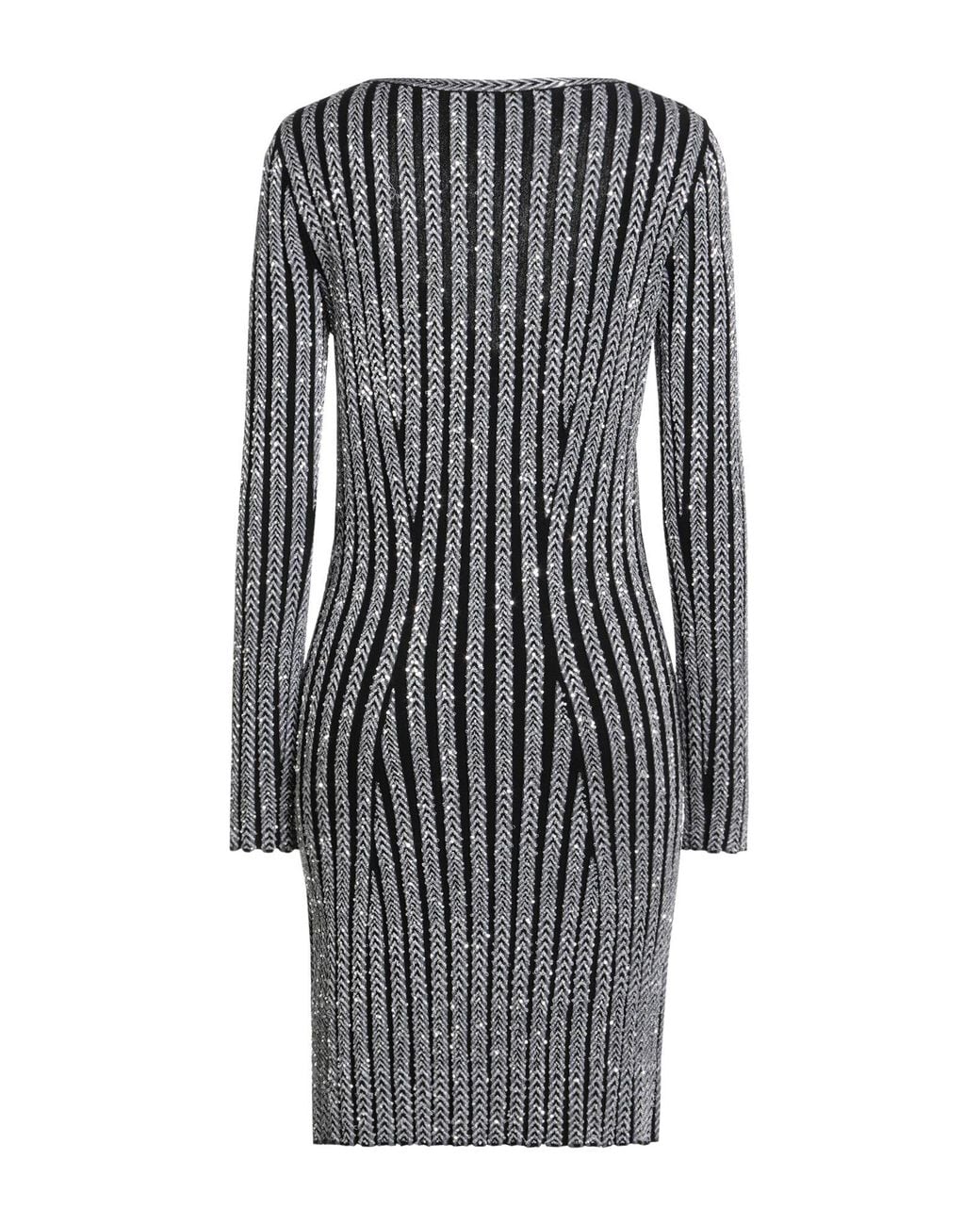 Missoni Gray Mini Dress Viscose, Polyamide, Polyester