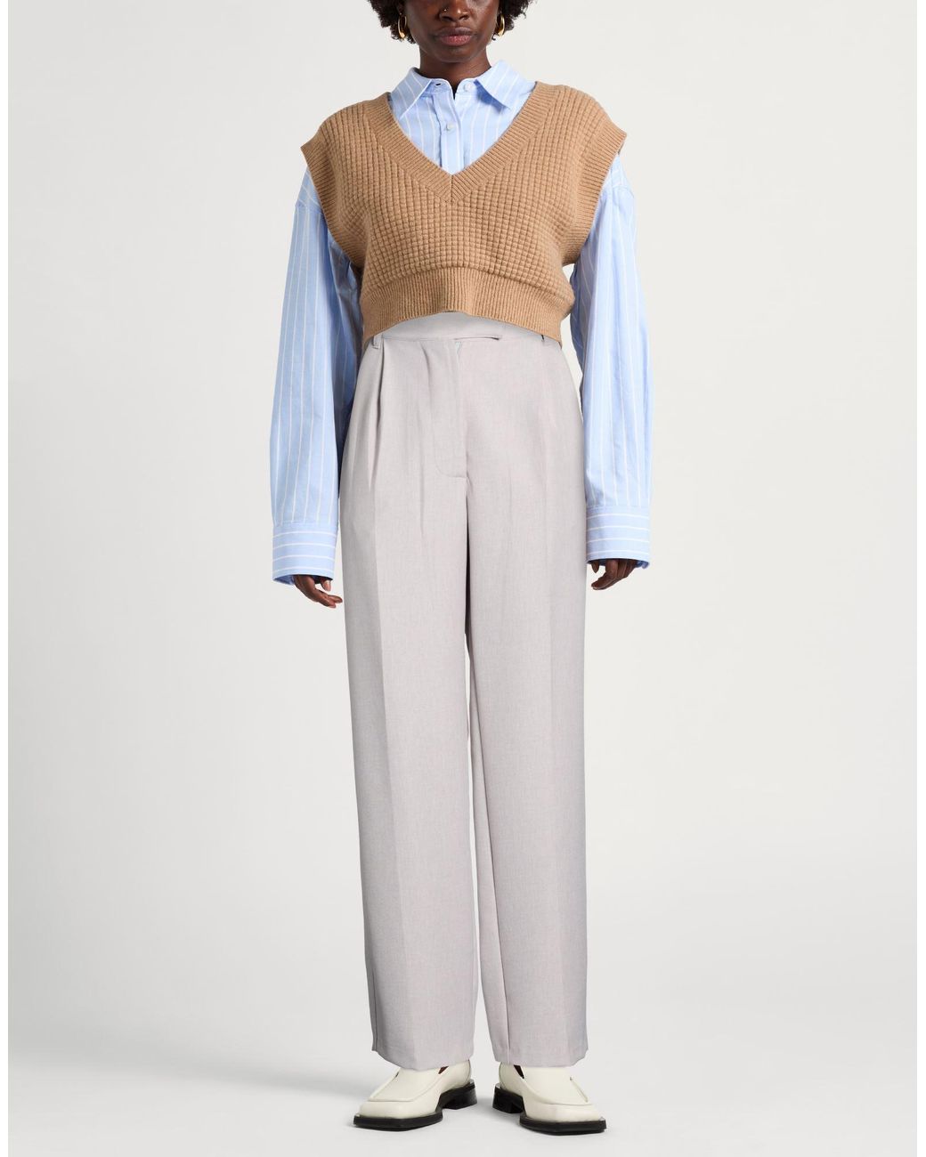 Dixie White Pants Polyester