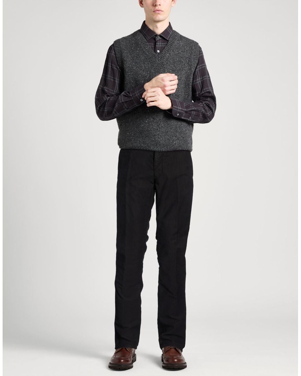 Incotex Black Trouser for men