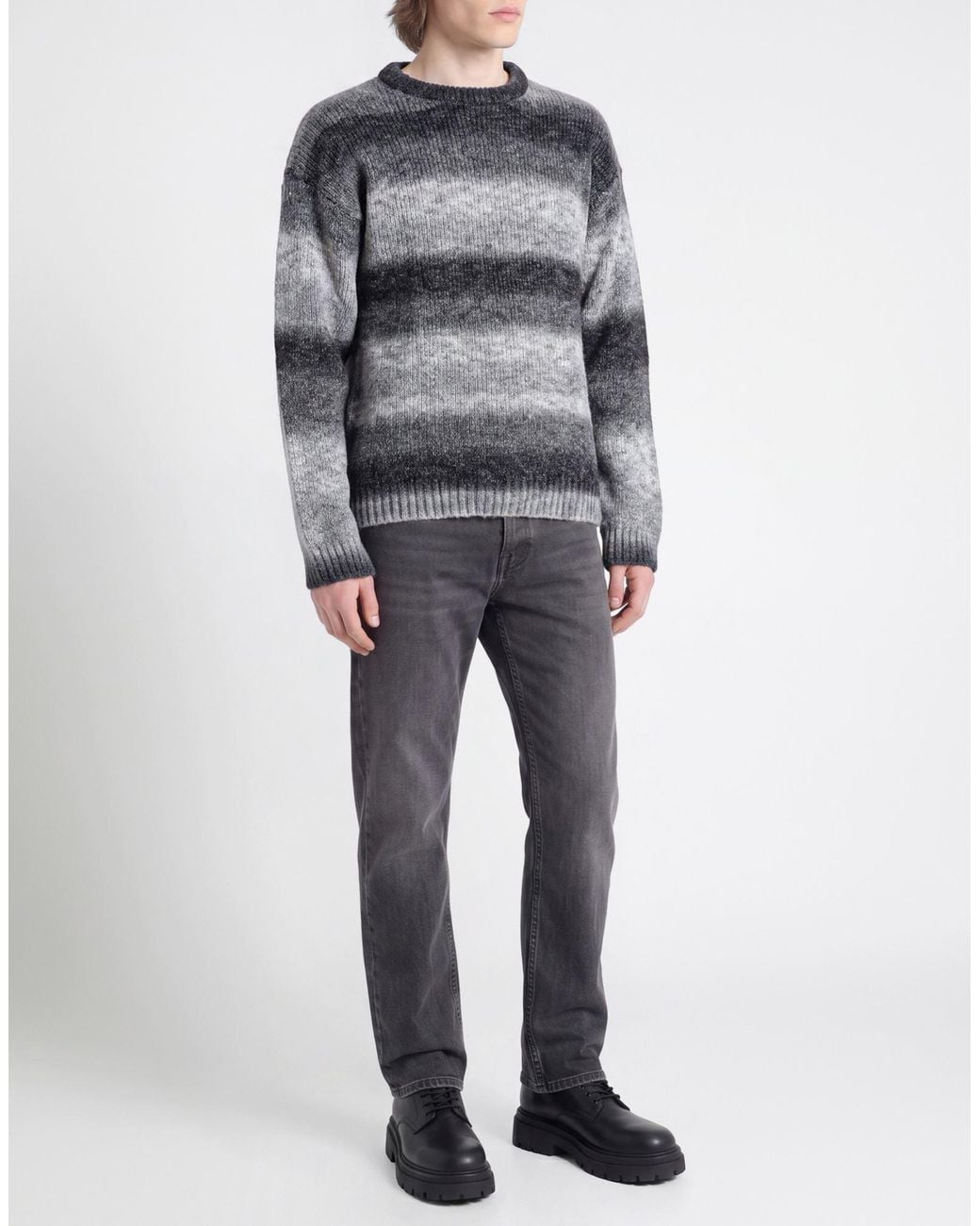 FAMILY FIRST Gray Sweater Polyacrylic, Wool, Polyamide for men