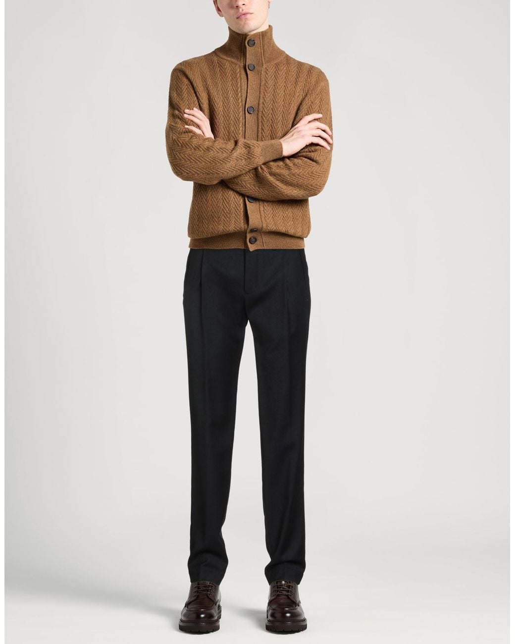 Incotex Black Verve Midnight Pants Virgin Wool for men