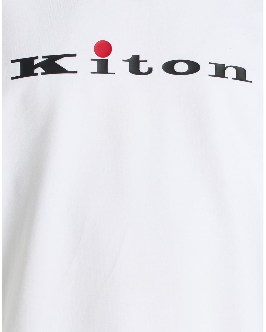 Kiton White Sweatshirt Cotton, Elastane for men
