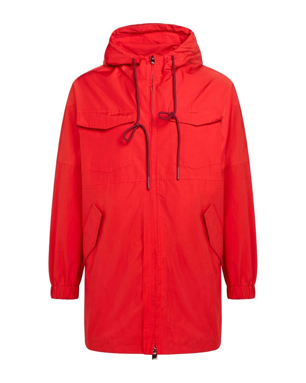.., merci italia Red Overcoat & Trench Coat Polyester, Cotton