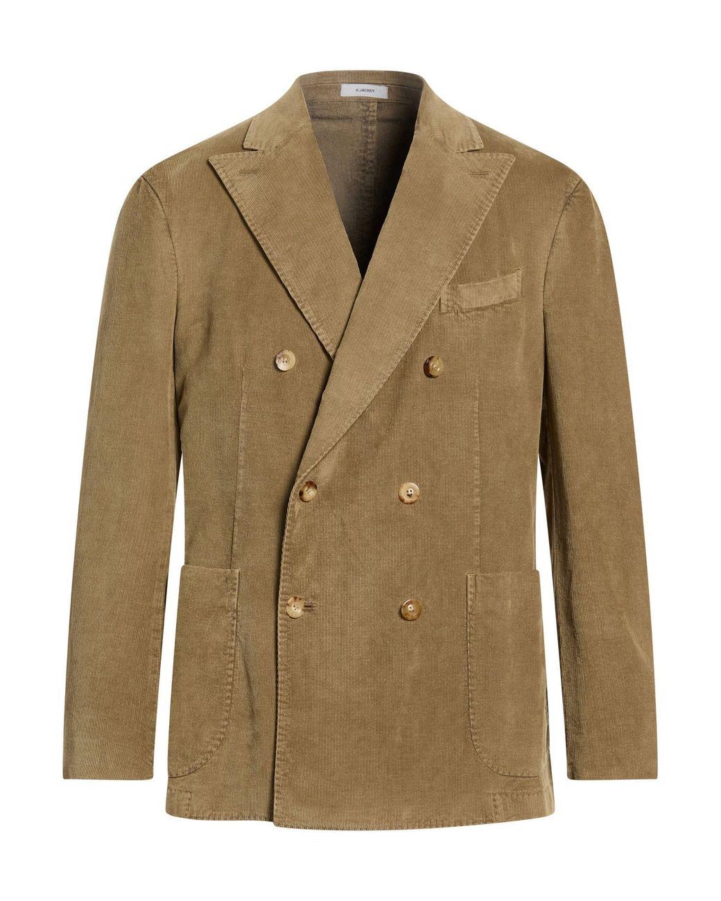 Boglioli Green Khaki Blazer Cotton, Modal, Elastane for men