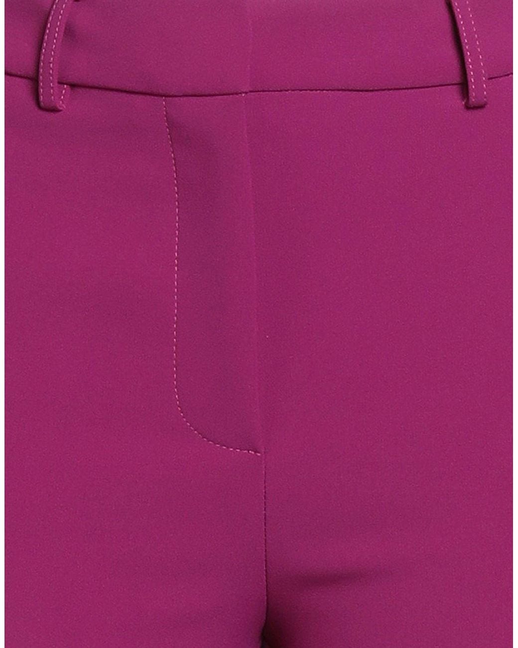 SIMONA CORSELLINI Purple Pants Polyester, Elastane