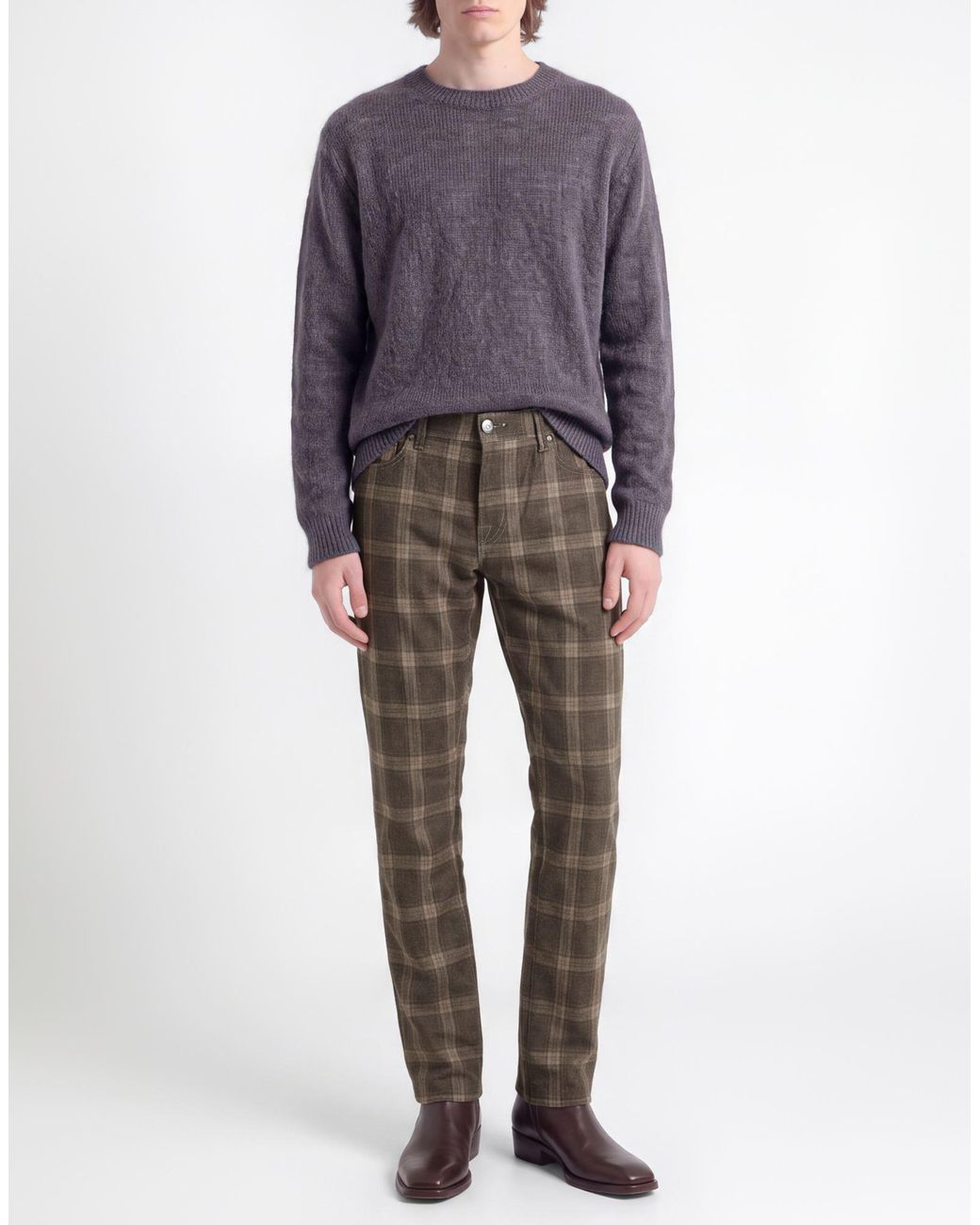 Tramarossa Gray Chocolate Pants Virgin Wool for men