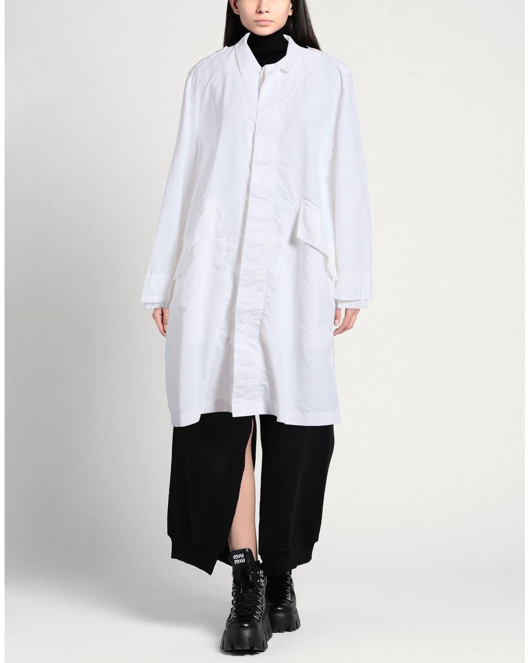 Crossley White Overcoat & Trench Coat