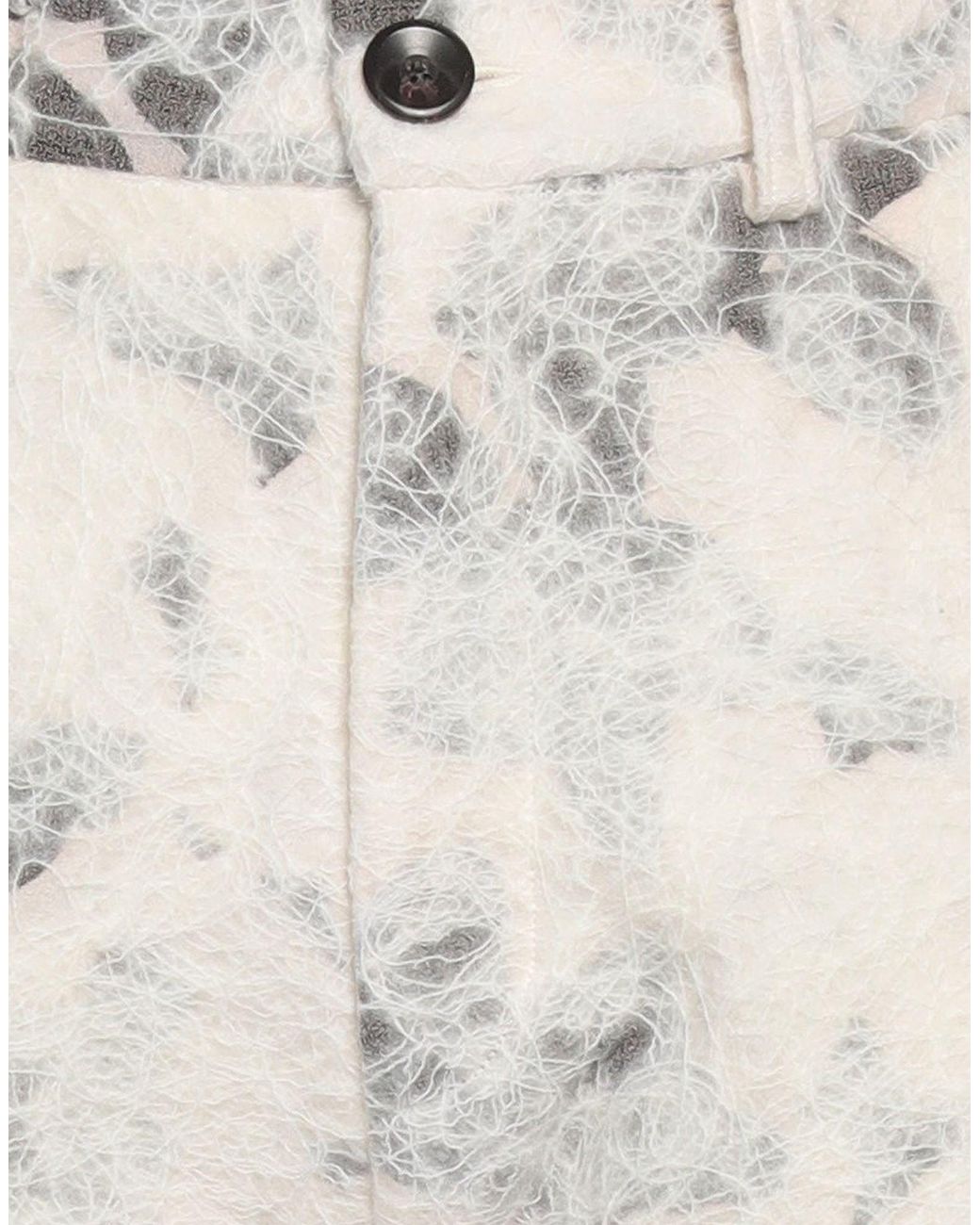 VITELLI White Pants Wool, Polyamide, Polyester, Silk, Cotton