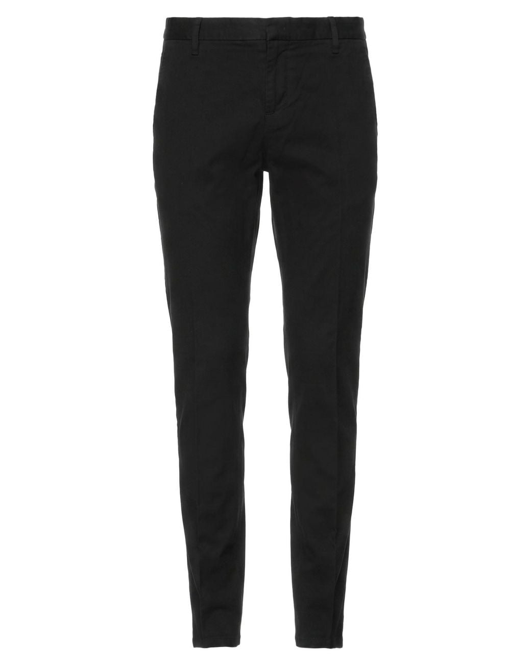 Dondup Black Pants Modal, Cotton, Elastane for men