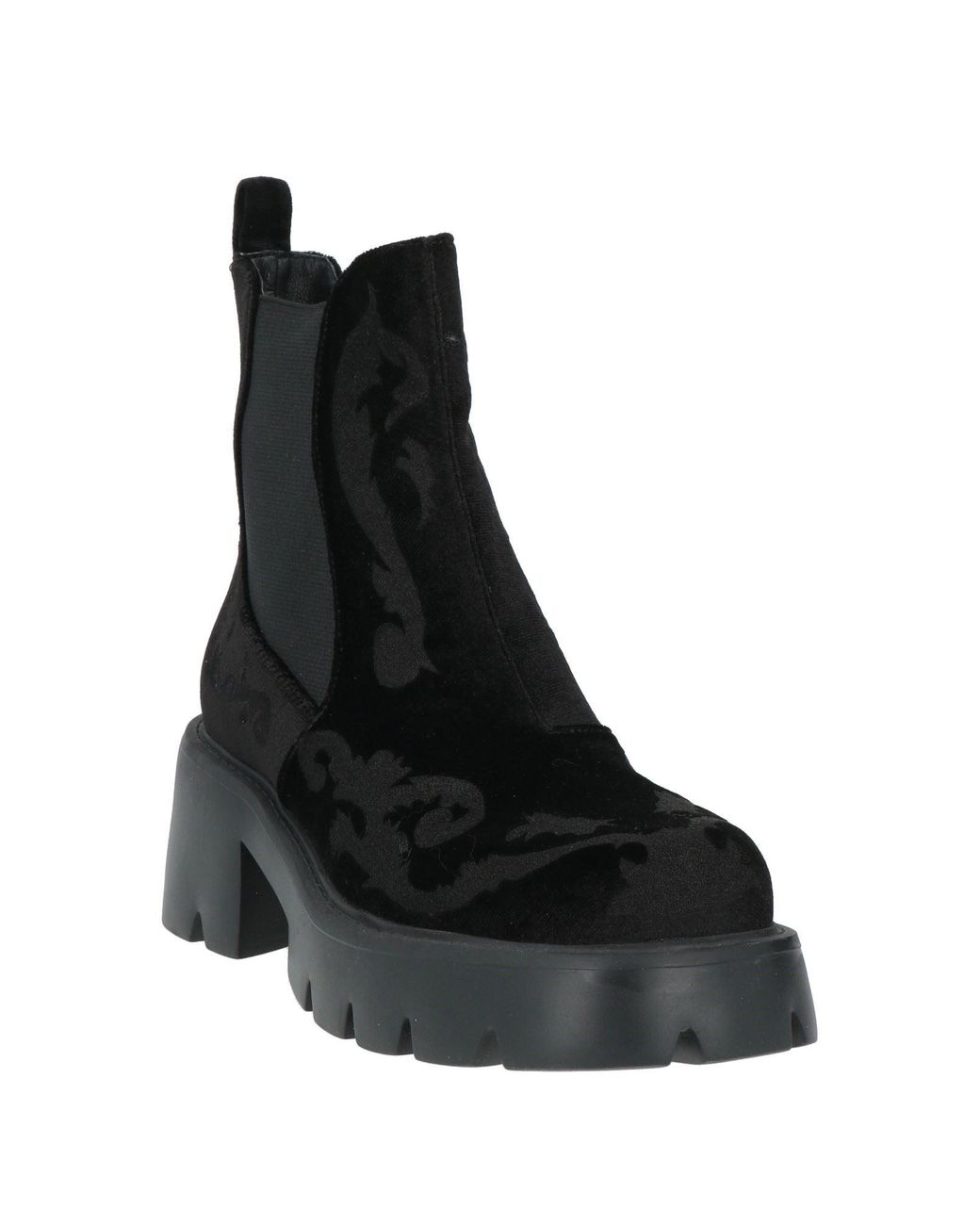 Luciano Barachini Black Ankle Boots Textile Fibers