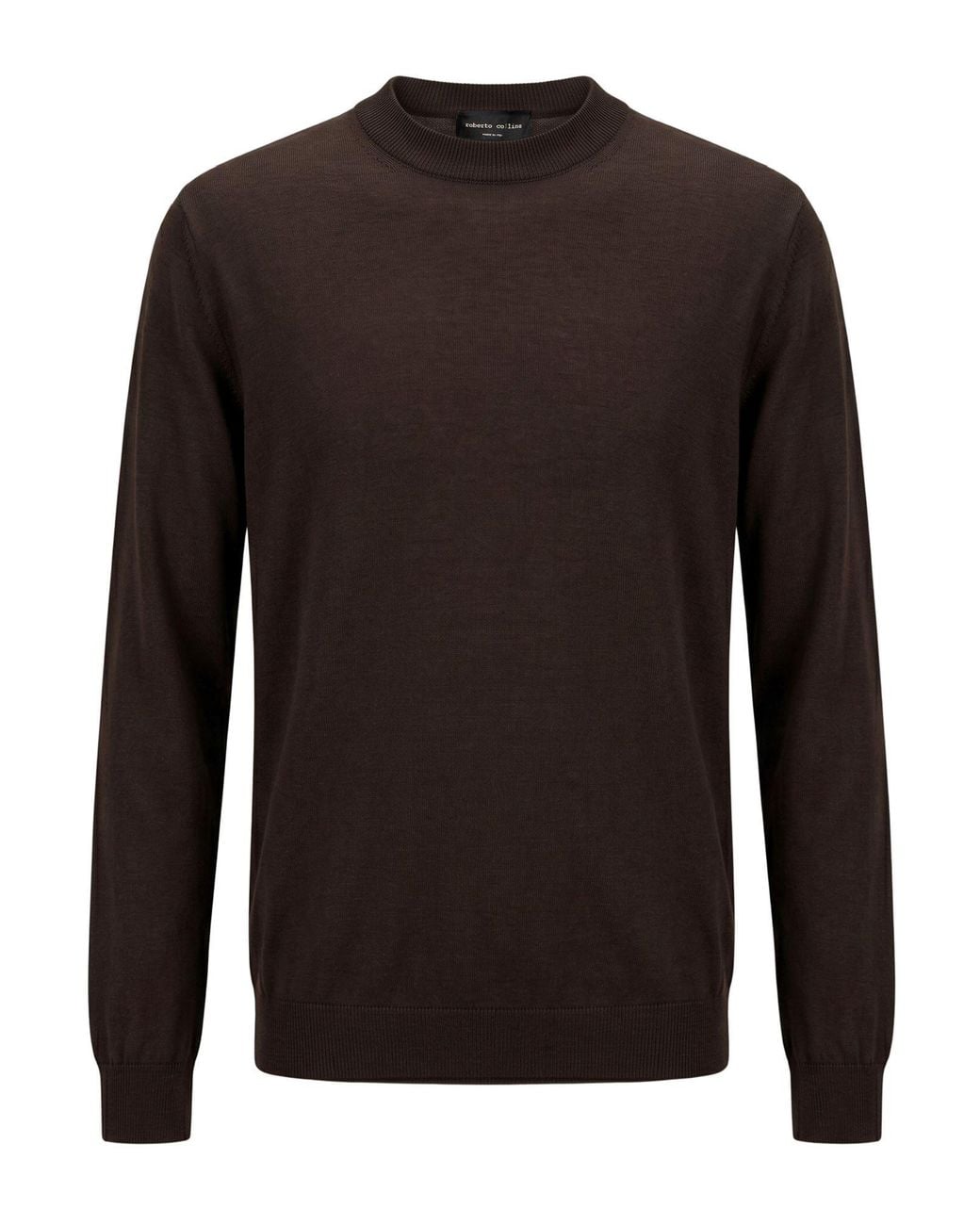 Roberto Collina Brown Chocolate Turtleneck Merino Wool for men