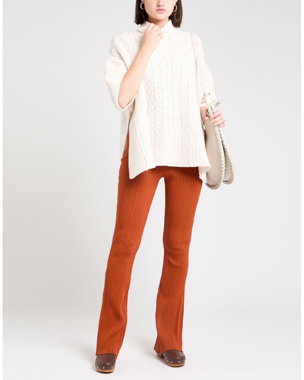 Eleventy White Rollkragenpullover