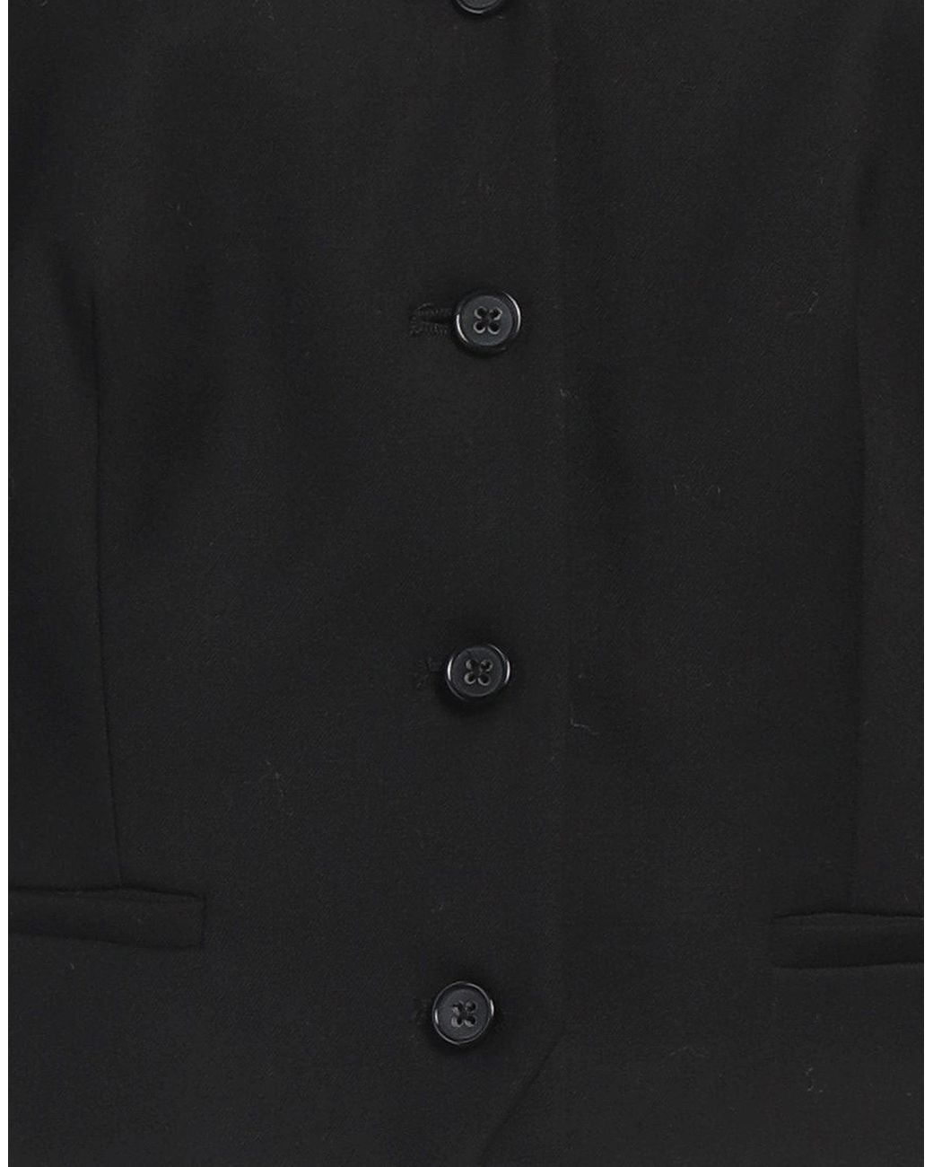 Drykorn Black Tailored Vest Polyester, Viscose, Elastane