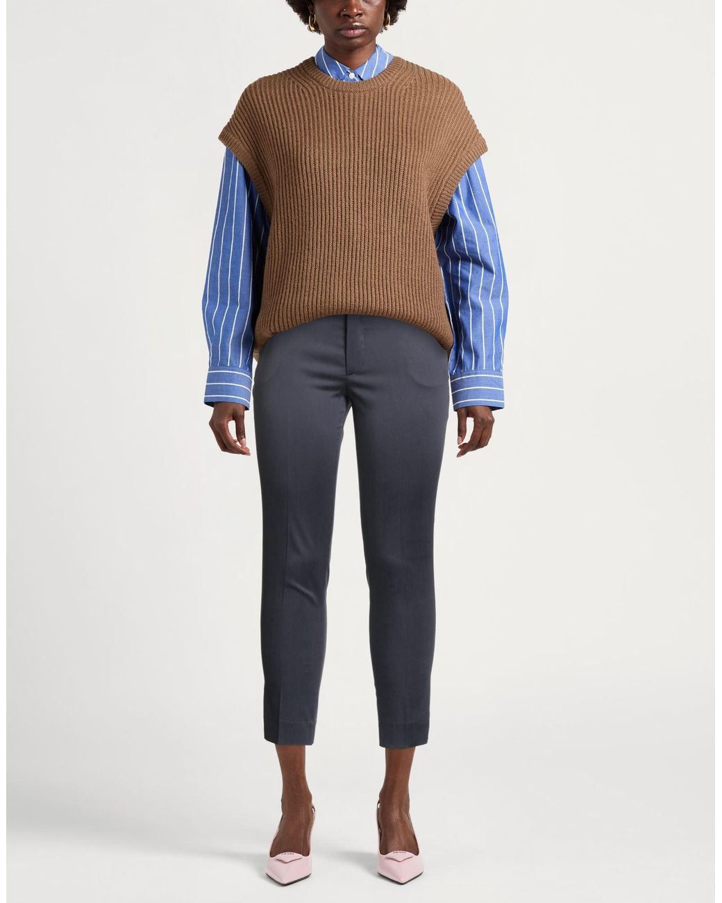 Berwich Blue Pants Lyocell, Elastane