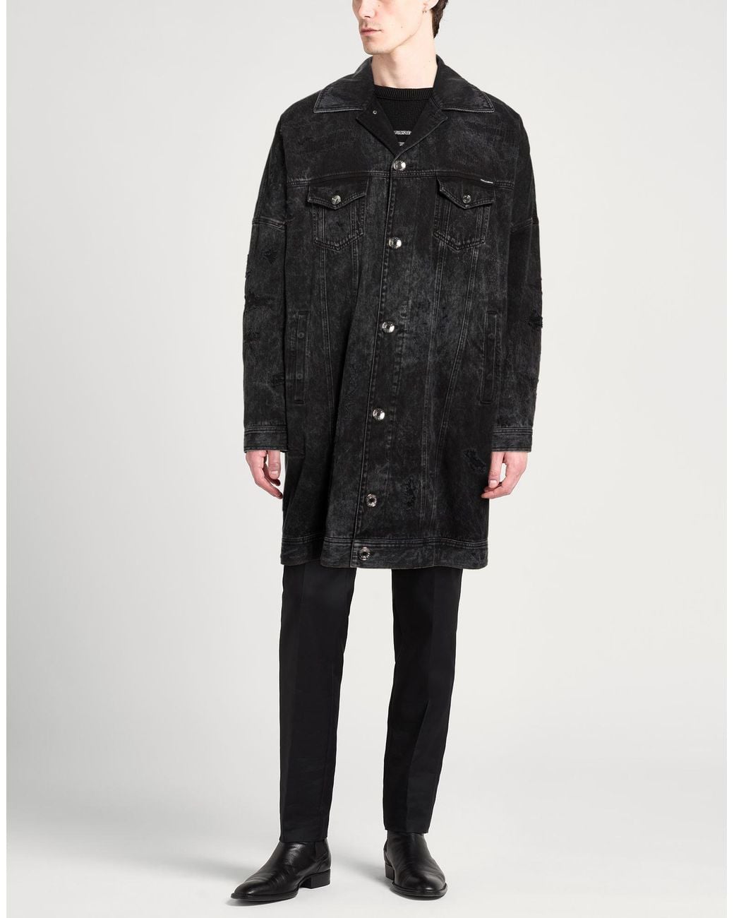 Dolce & Gabbana Black Denim Outerwear Cotton for men