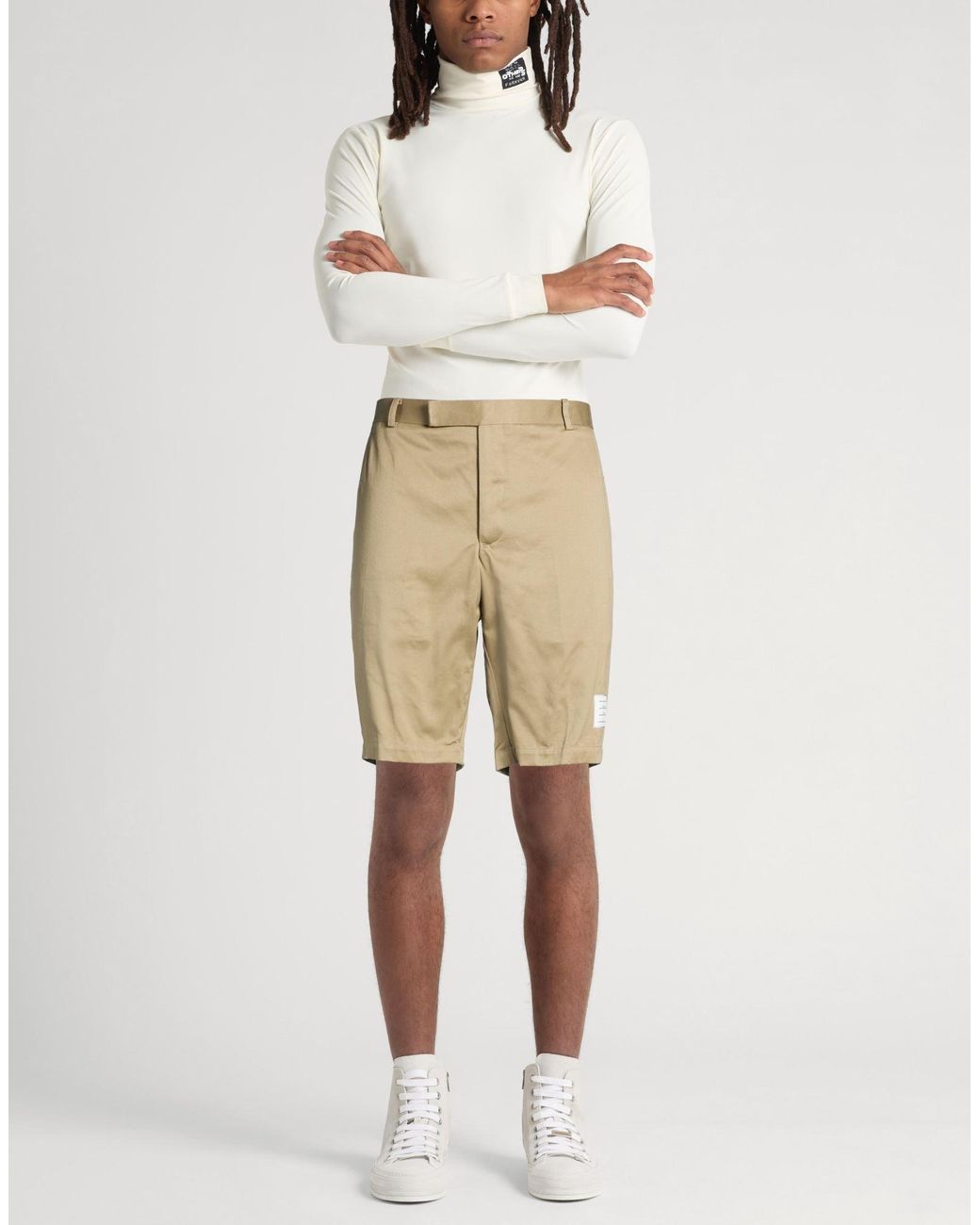 Thom Browne Natural Khaki Shorts & Bermuda Shorts Cotton for men