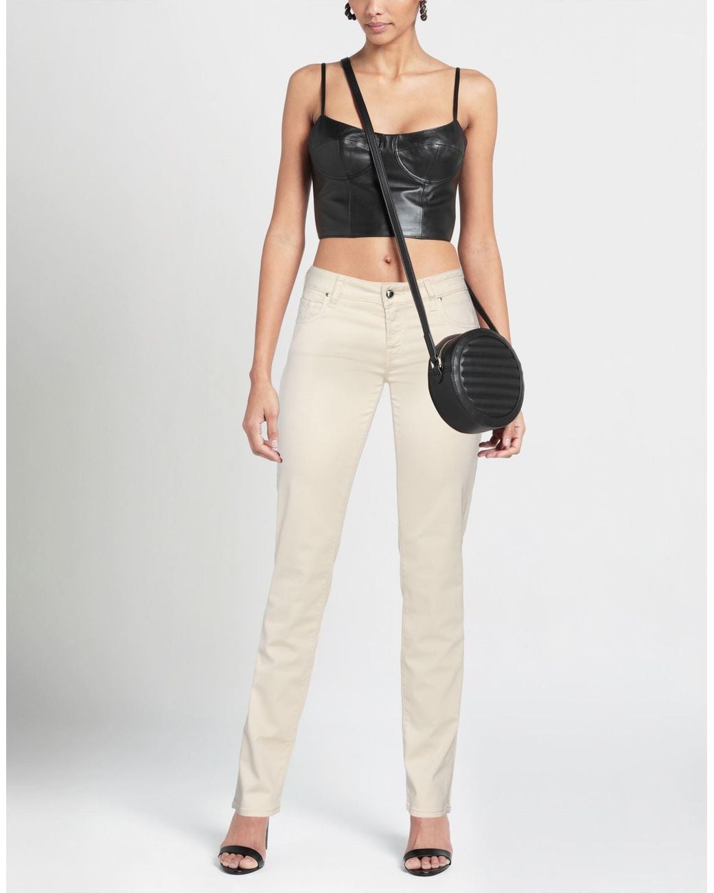 Jacob Cohen White Ivory Pants Lyocell, Cotton, Elastane