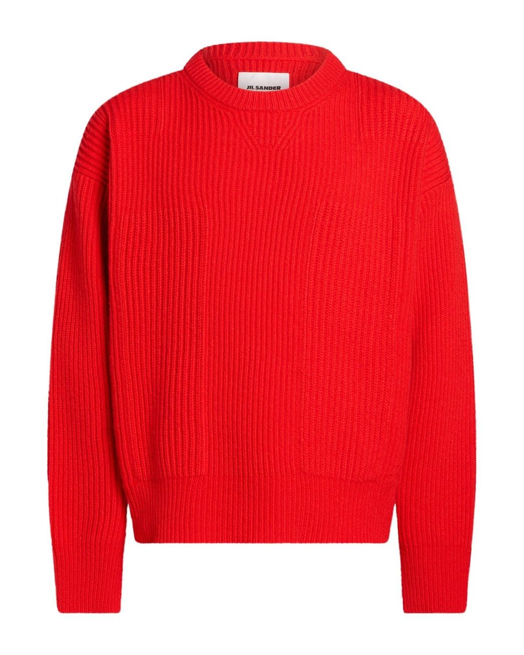 Jil Sander Red Sweater Wool for men